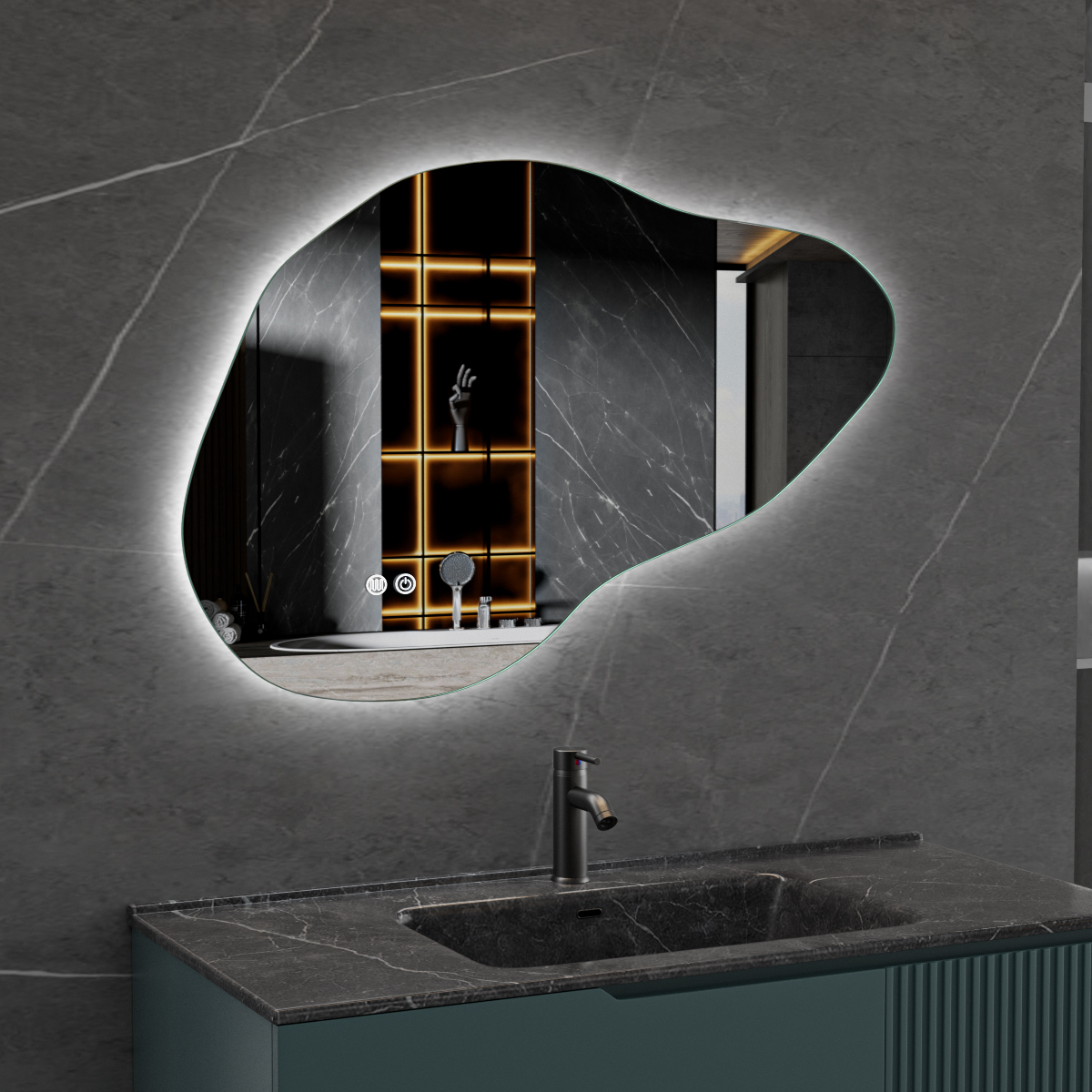 LED speil 90x60 cm | Anti-tåke | Justerbar belysning | Lyfco LED speil 90x60 cm | Anti-tåke | Justerbar belysning | Lyfco