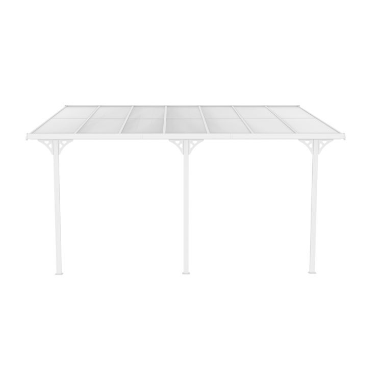 Balkong 2,74x2,54m | Kanalplast/ Aluminium | Hvit