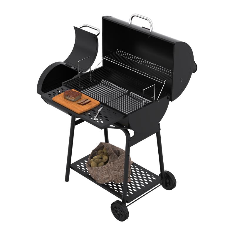 Kombinert kullgrill og r�yker med skorstein og sidekammer | 2026 Memphis