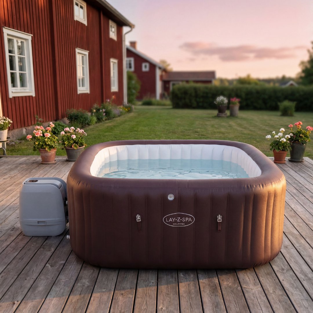 Oppbl�sbart spabad 7 personer | 201 � 201 � 80 cm | Maldives HydroJet PRO | Bestway 6001U