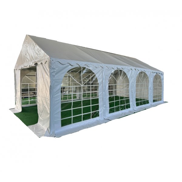 Premium partytelt 4 � 8 m | Galvanisert st�lramme | Hvit