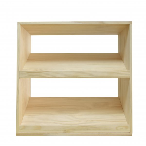 Vinhylle i tre | Dobbel diagonal design | 60x60x30 cm