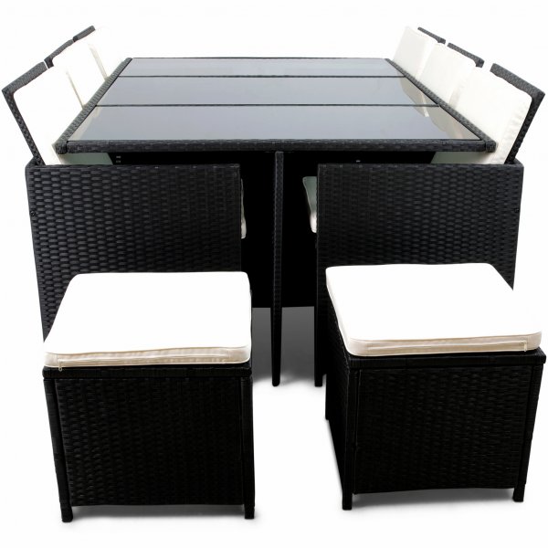 Spisegruppe utemøbler | 10 sitteplasser | Kunstrotting Spisegruppe utemøbler | 10 sitteplasser | Kunstrotting