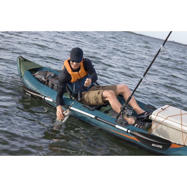 Fiskekajakk HydroForce Angler Elite 380x99 cm | Fish ruler, ripstop, komplett sett, Bestway 65197 Fiskekajakk HydroForce Angler Elite 380x99 cm | Fish ruler, ripstop, komplett sett, Bestway 65197