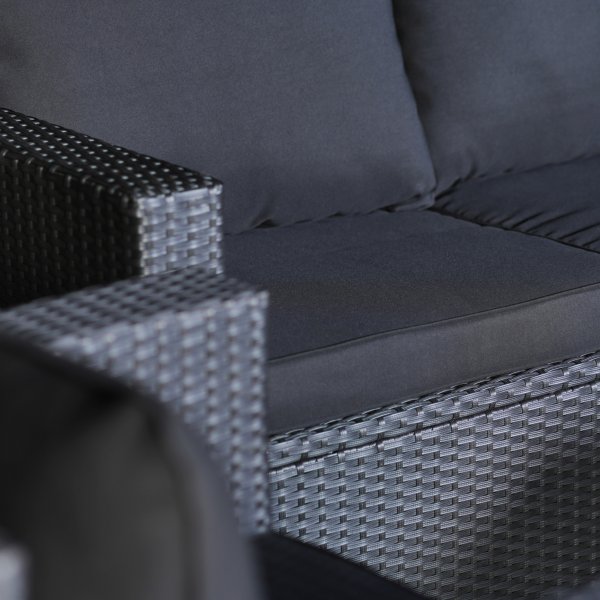 Sofagruppe utemøbler | Innebygd oppbevaring | Grå kunstrotting | Sannäs Sofagruppe utemøbler | Innebygd oppbevaring | Grå kunstrotting | Sannäs