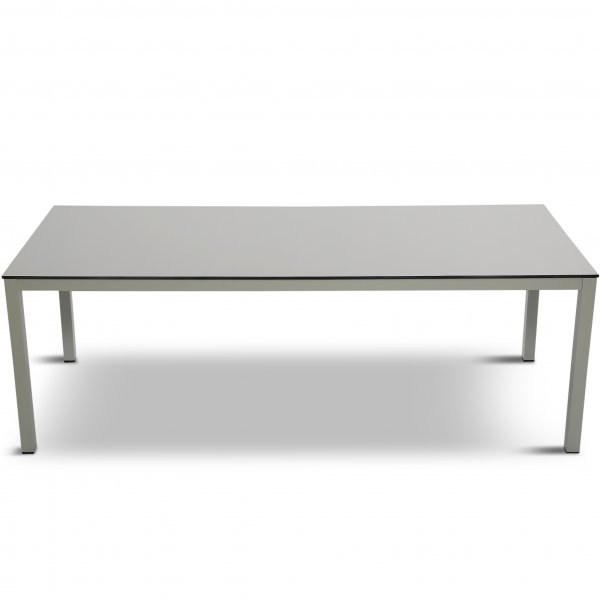 Vedlikeholdsfritt spisebord i høytrykkslaminat og aluminium - 220cm Vedlikeholdsfritt spisebord i høytrykkslaminat og aluminium - 220cm