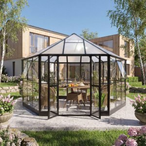 Paviljong 12,7 m² | Stort premium drivhus | 4 mm sikkerhetsglass Paviljong 12,7 m² | Stort premium drivhus | 4 mm sikkerhetsglass