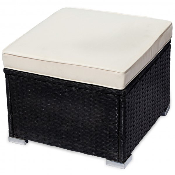 Loungegrupp Lyfco Djursvik med dubbel inbyggd f�rvaring | Svart konstrotting