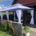 Kundebilde Paviljong 4x3m inkludert paviljongvegger - Hvit