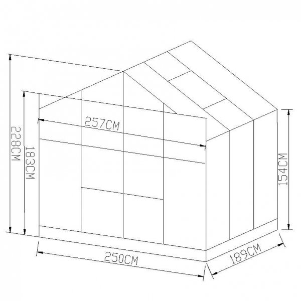 Drivhus i glass 4,9m | 4mm sikkerhetsglass | 5 rs stormgaranti