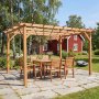 Pergola i tre | 4 � 3 m | M�rkebrun furu