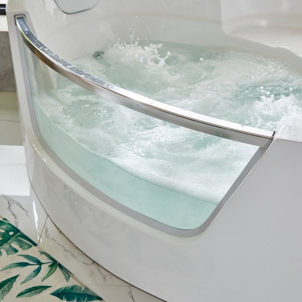 Boblebadekar med glassfront og varmeelement 140x140 cm | BK-006V