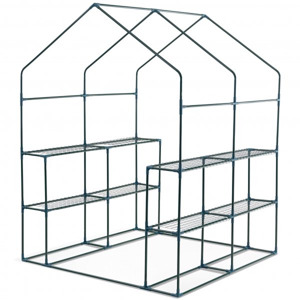 Drivhus i plast 2m� | St�lramme med PE plastdeksel