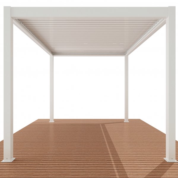 Hvit Premium Pergola | Motordrevet lamelltak Hvit Premium Pergola | Motordrevet lamelltak