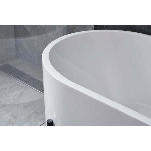 Badekar 170 x 75 cm | Svarte ben, moderne design