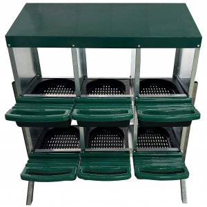 Verperede 6 rom | Galvanisert st�l | H�nerede for h�nsehus