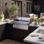 Rustfri gassgrill | 5 Brennere & Infrar�d Bakbrenner | Ohio