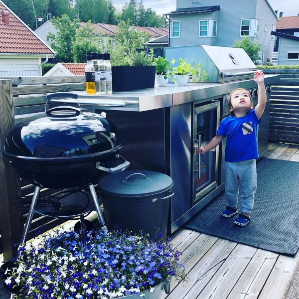 Stor rustfri gassgrill/utekjkken med varmluftsfunksjon | New Orleans