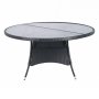 1 Rundt utebord med herdet glass | Ø150 cm | Tylösand svart