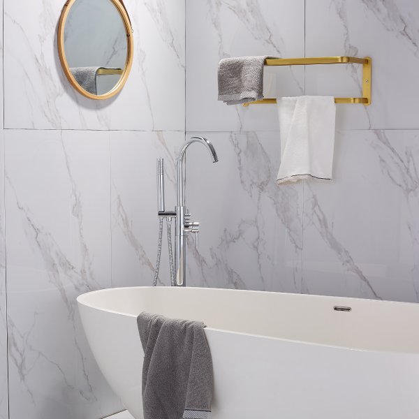 Frittstående badekarsbatteri - gulvmodell FD-2207 Frittstående badekarsbatteri - gulvmodell FD-2207