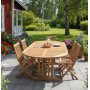 Uttrekkbart spisebord i massiv teak 180�240 � 100 cm | Utebord til uteplass og uterom