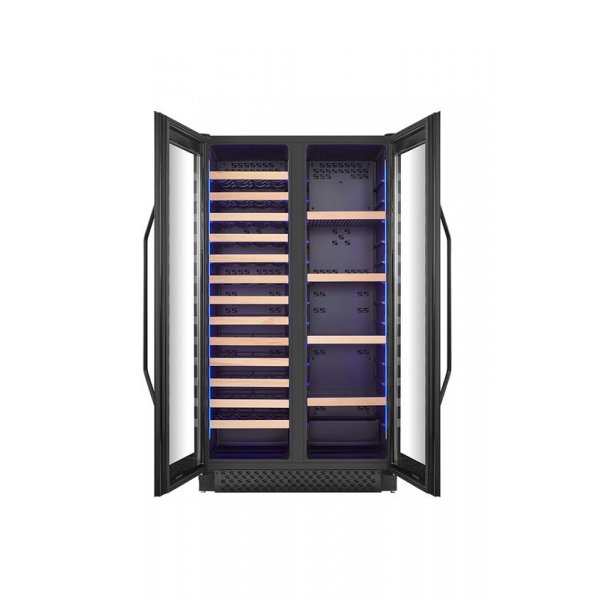 Stor vinkj�ler for 60 flasker og 218 bokser | Eksklusivt design med doble temperatursoner | 365 L