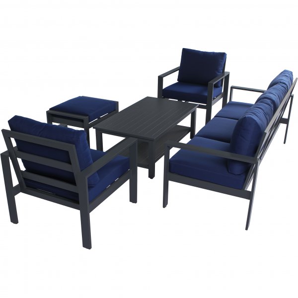 Loungegruppe i aluminium | Vedlikeholdsfrie hagem�bler | Lyfco Hamnviken | Premium loungem�bler