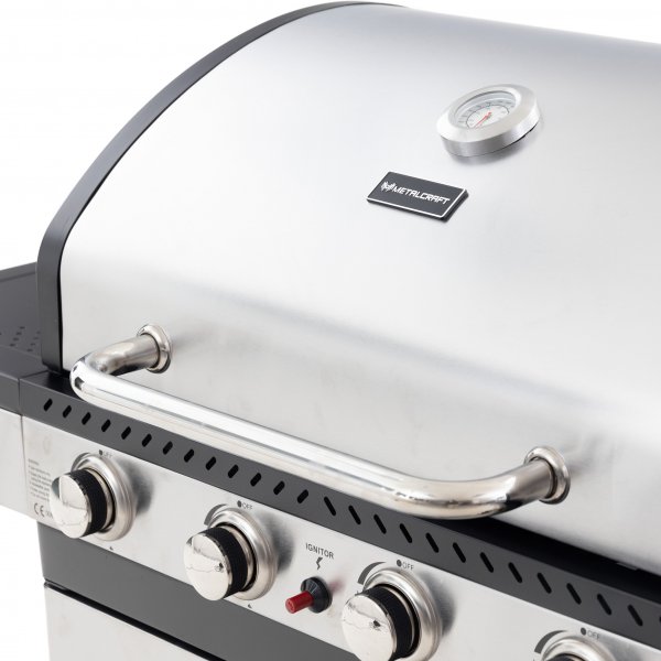 Gasgrill 14,5 kW - 4 rustfrie brennere + 1 sidebrenner - St. Louis Gasgrill 14,5 kW - 4 rustfrie brennere + 1 sidebrenner - St. Louis