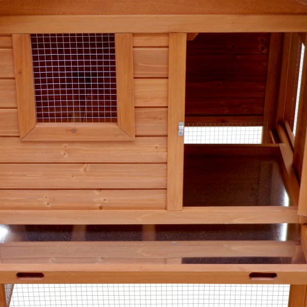 Stort hønsehus med hønsegård | Enkel rengjøring | Ferdig byggesett | 2x0,7x1,1m Stort hønsehus med hønsegård | Enkel rengjøring | Ferdig byggesett | 2x0,7x1,1m