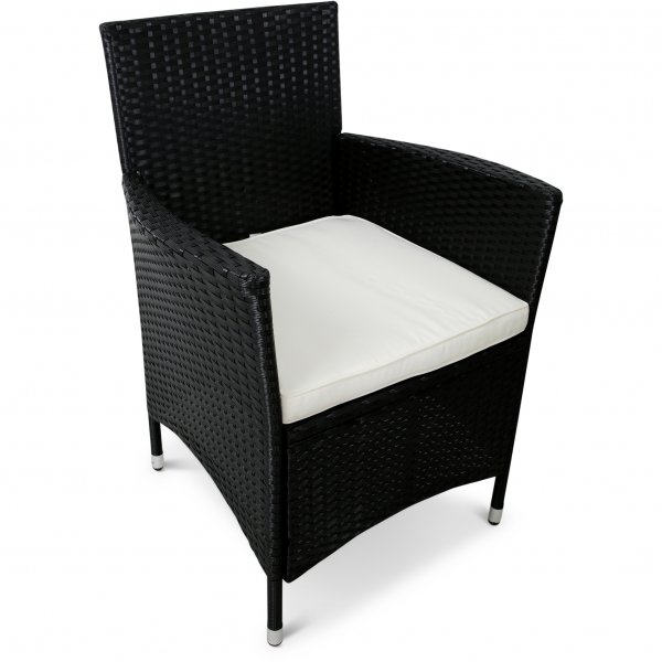 Liten spisegruppe hagemøbler i kunstrotting med 4 stoler Liten spisegruppe hagemøbler i kunstrotting med 4 stoler