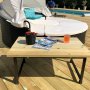 Rund solseng 230 cm | Smart innebygd oppbevaring til puter | Lyfco Hllviken
