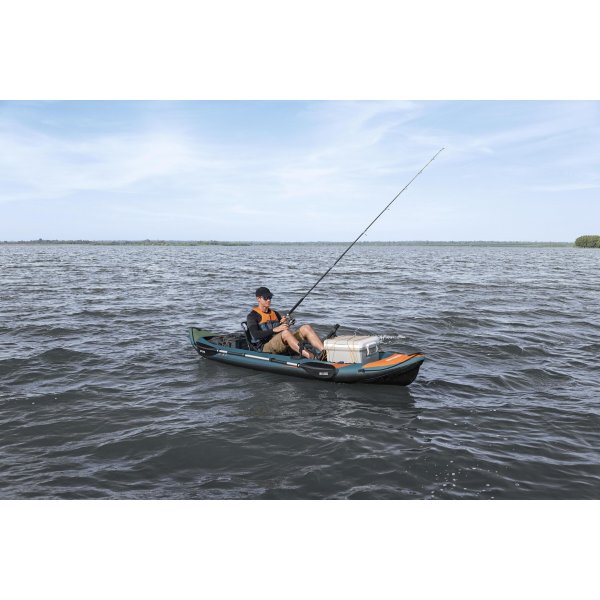 Fiskekajakk HydroForce Angler Elite 380x99 cm | Fish ruler, ripstop, komplett sett, Bestway 65197 Fiskekajakk HydroForce Angler Elite 380x99 cm | Fish ruler, ripstop, komplett sett, Bestway 65197