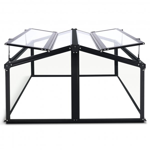 Minidrivhus | To dører | 4mm sikkerhetsglass | Svart Minidrivhus | To dører | 4mm sikkerhetsglass | Svart
