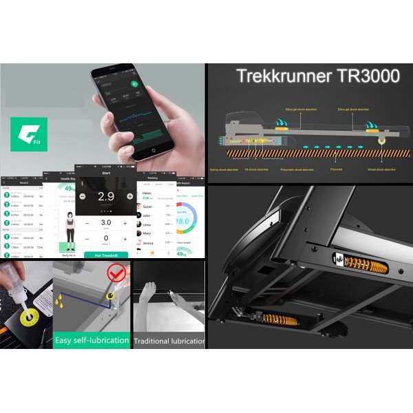 Tredemølle 2hk | Android/iOS treningsapp | Trekrunner TR3000 Tredemølle 2hk | Android/iOS treningsapp | Trekrunner TR3000