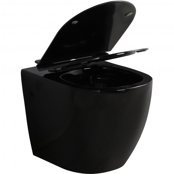 Toalettpakke vegghengt toalett & Skjult sisterne | Svart