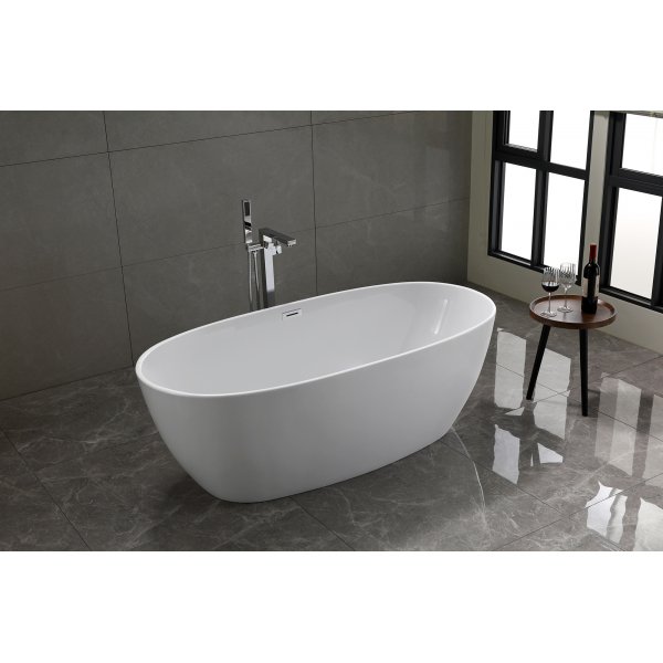 Frittst�ende badekar i hvit akryl 170 cm | Kore