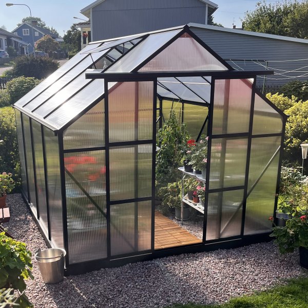 Drivhus 7,2m | 6 mm kanalplast| Hy dyrkingshyde