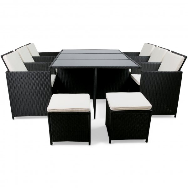 Spisegruppe utemøbler | 10 sitteplasser | Kunstrotting Spisegruppe utemøbler | 10 sitteplasser | Kunstrotting