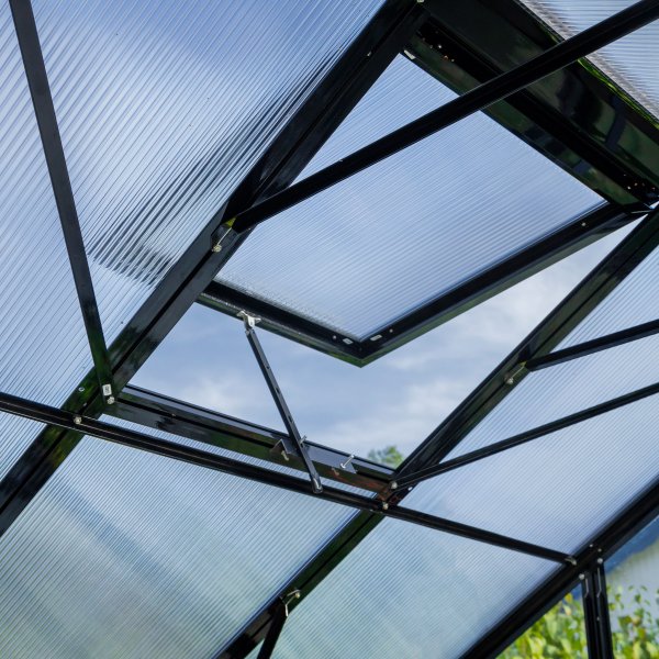 T-formet drivhus i glass 12,8m² | 4mm sikkerhetsglass | 5 års stormgaranti T-formet drivhus i glass 12,8m² | 4mm sikkerhetsglass | 5 års stormgaranti