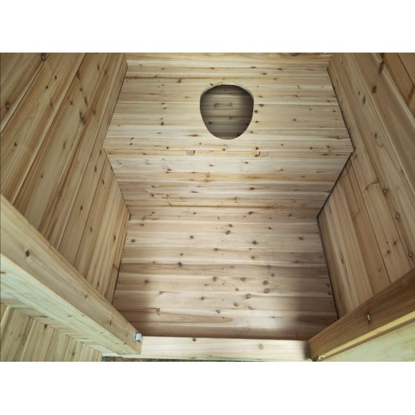 Utedo i tre | Utetoalett i furu | Komplett byggesett | 123 � 102 � 217,8 cm