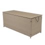 Putekasse i kunstrotting | 420 L | Oppbevaringsboks til hagem�bler | Beige