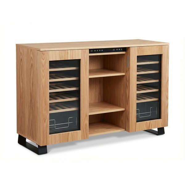 Vinskap med doble temperatursoner � Twin vinskap for 24 flasker med LED-belysning