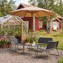 Loungesett i st�l | Svart loungesett med bord | Stol | Benk | Isac