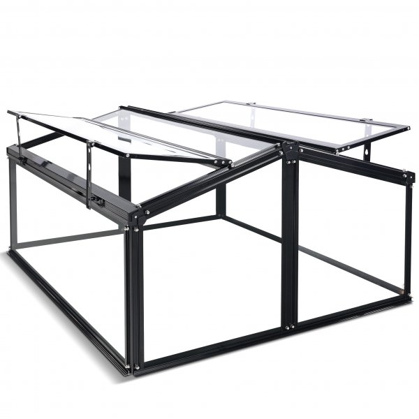 Minidrivhus | To dører | 4mm sikkerhetsglass | Svart Minidrivhus | To dører | 4mm sikkerhetsglass | Svart