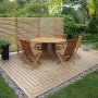 Stilren loungesett i oljet akasie - Dalar