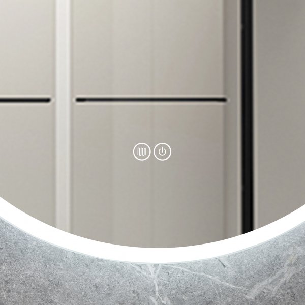 Rundt baderomsspeil 120cm | LED-lys og antidugg Rundt baderomsspeil 120cm | LED-lys og antidugg