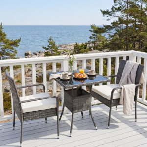 Kaf�sett for balkong i syntetisk rotting | Lyfco Molle