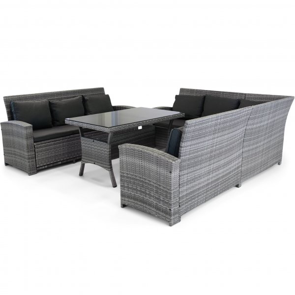 Sofagruppe utembler | Innebygd oppbevaring | Gr kunstrotting | Sanns