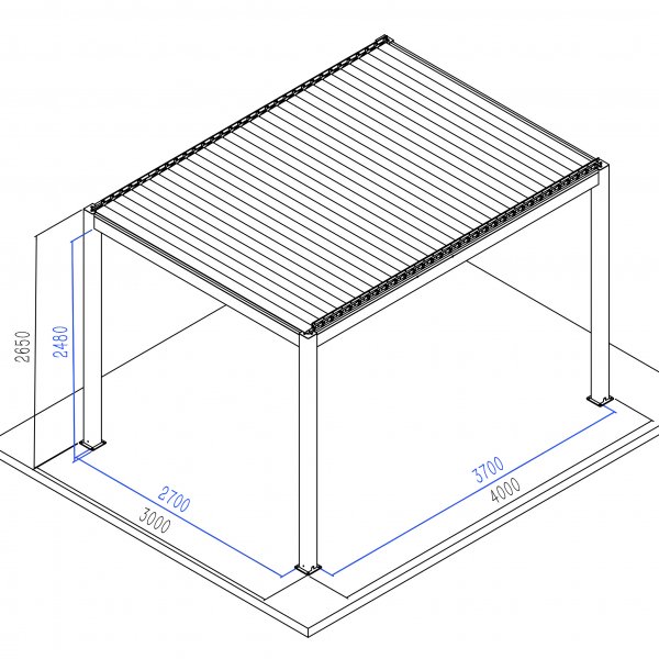 Hvit Premium Pergola | Motordrevet lamelltak Hvit Premium Pergola | Motordrevet lamelltak