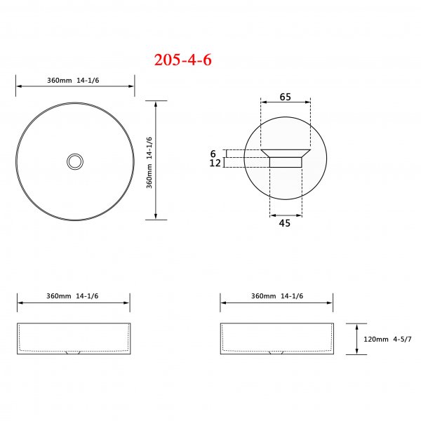 Rundt servant / vask for benkeplate. Rundt servant / vask for benkeplate.